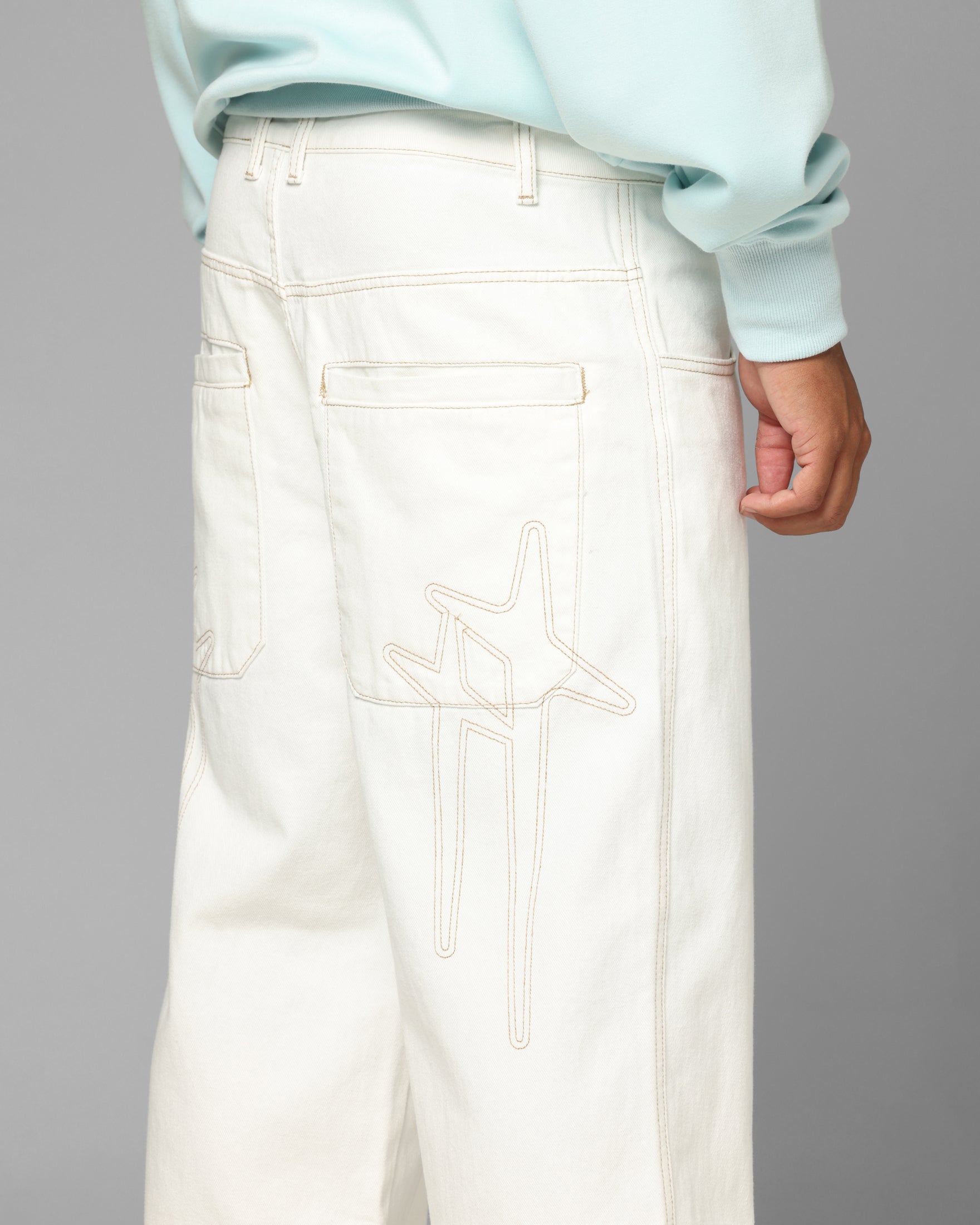 Loiter Star Born Jeans Off White