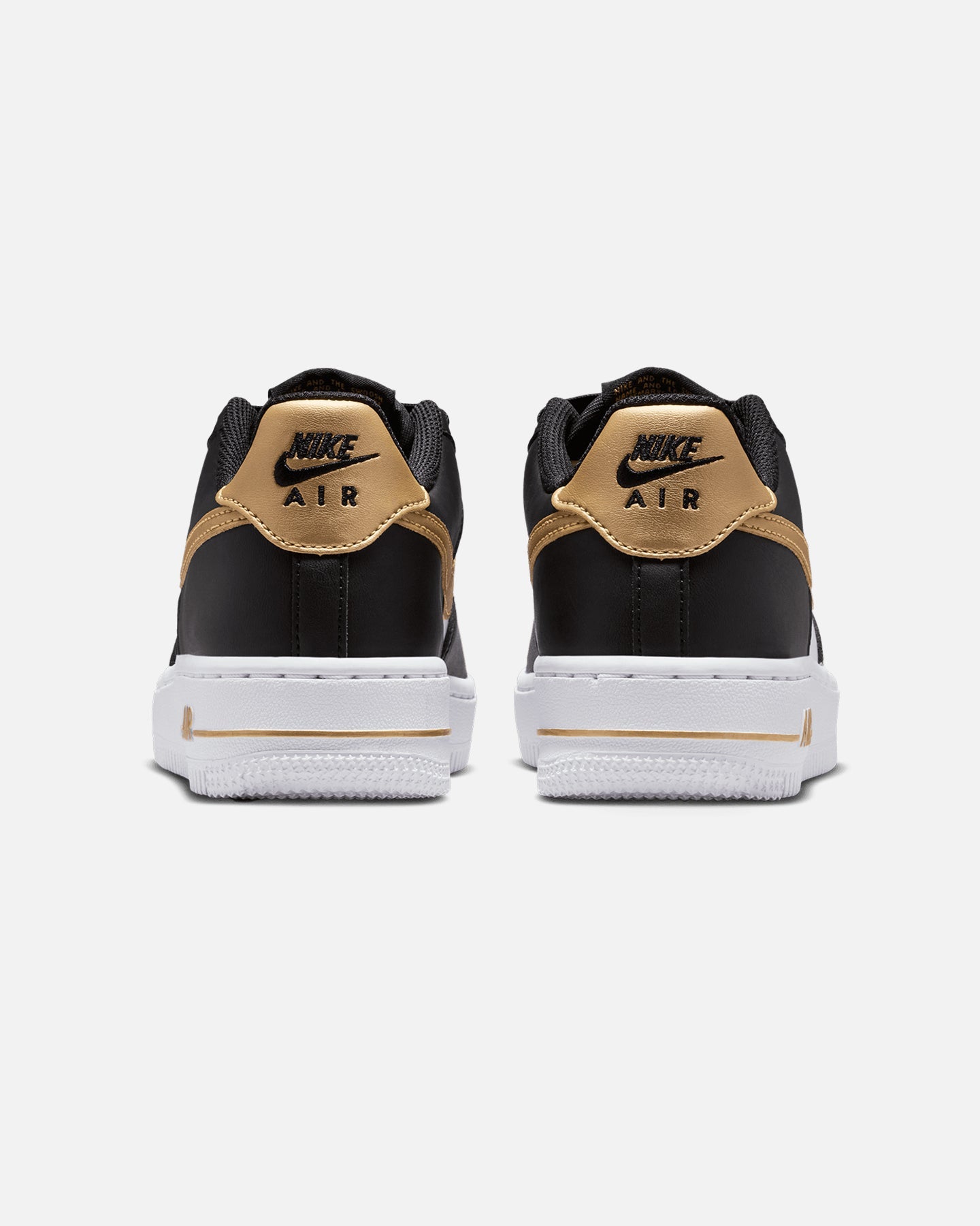 Nike Kids' Air Force 1 (GS) Black/Metallic Gold