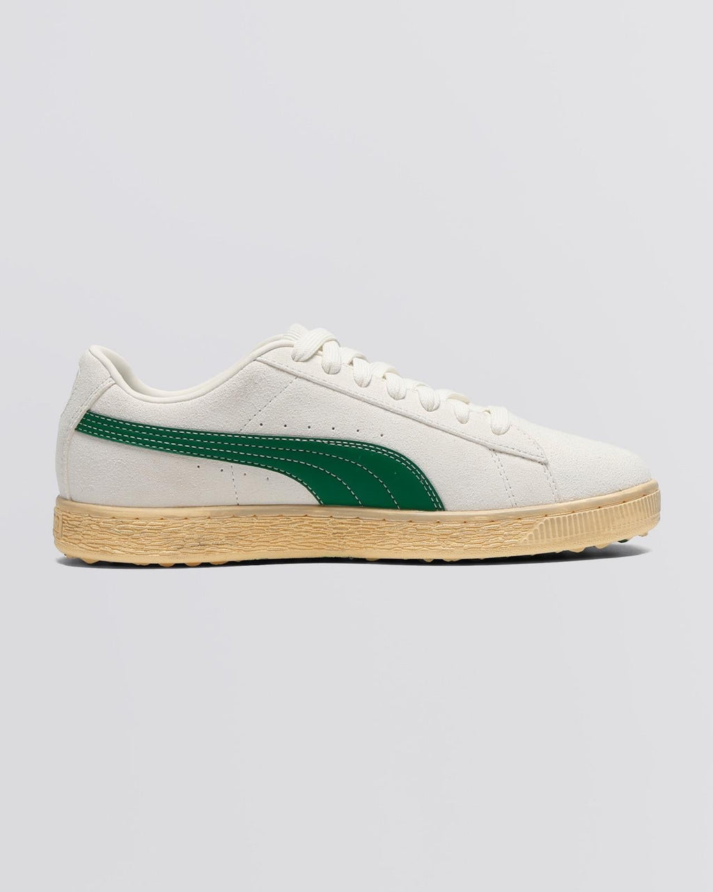 Puma Suede Golf Shoes Warm White/Luso Green