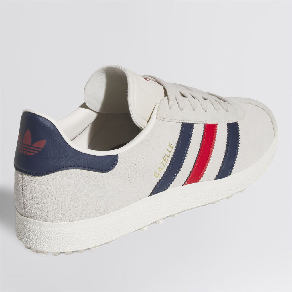 Gazelle Spikeless Golf Shoes Alumina/Night Indigo/Better Scarlet