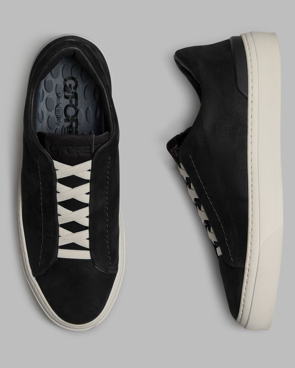 Endeavor Slip-On Leather Sneakers Onyx