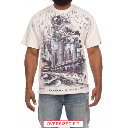 Billionaire Boys Club "Space Expo" SS Knit (Oversized) (White)