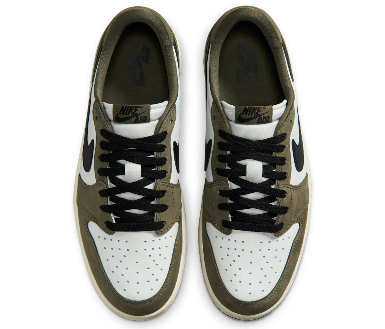 Jordan 1 Retro Low Medium Olive Summit White Sail Black