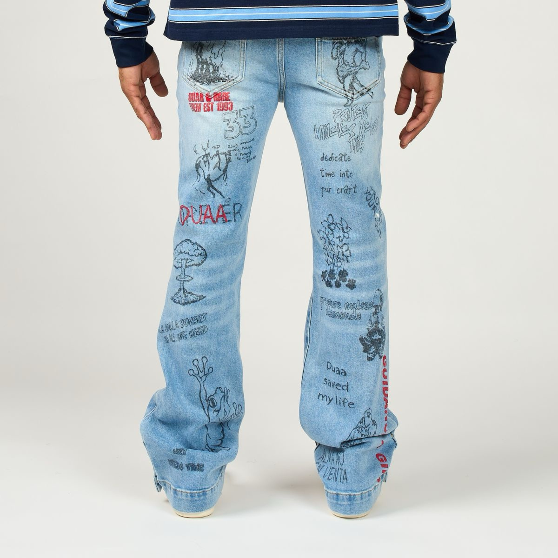 DUAA "Heart Control" Blue Denim
