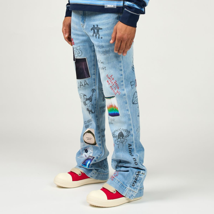 DUAA "Heart Control" Blue Denim