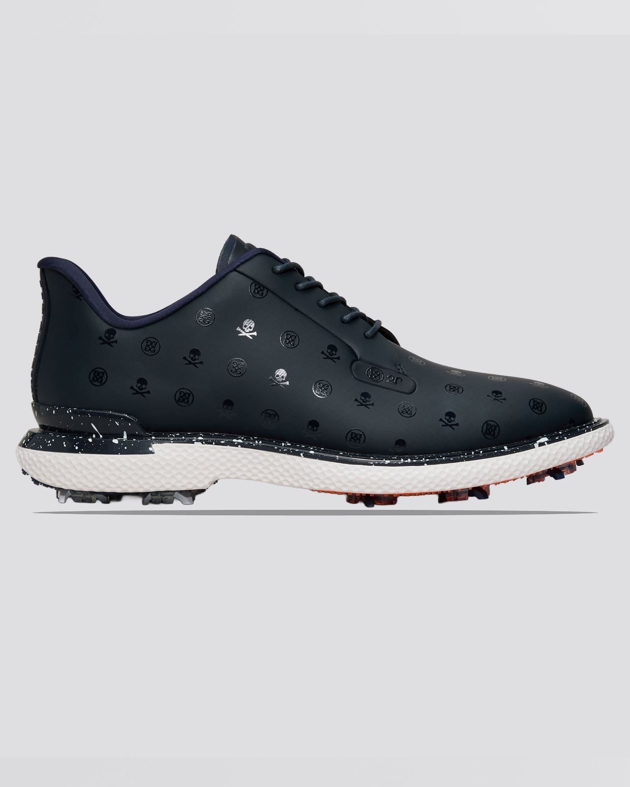 GALLIVAN2R G/LOCK Printed Skull & Tees Speckled Spiked Golf Shoes Twilight