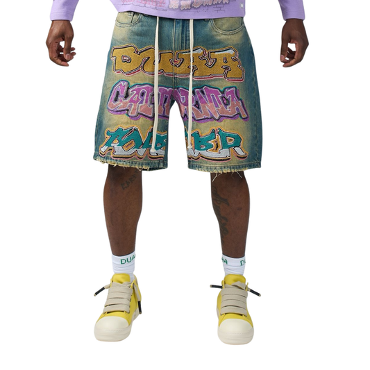 DUAA "WALL" Denim Shorts (Blue)