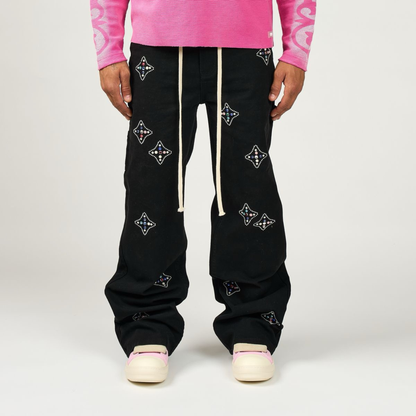 DUAA "Star" Black Pants