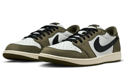 Jordan 1 Retro Low Medium Olive Summit White Sail Black