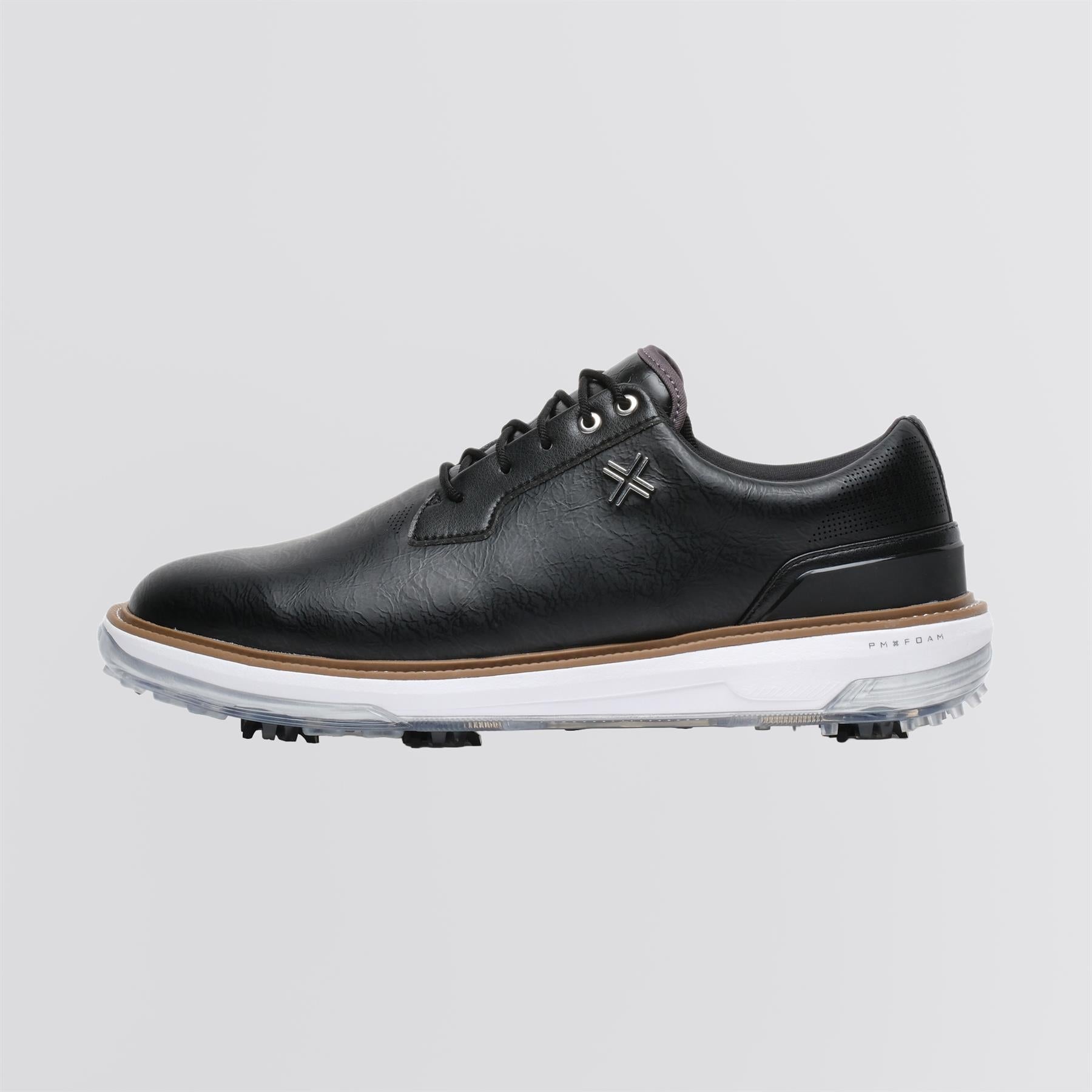 Reserve Classic Tour RS Spiked Golf Shoes Black/White/Tan