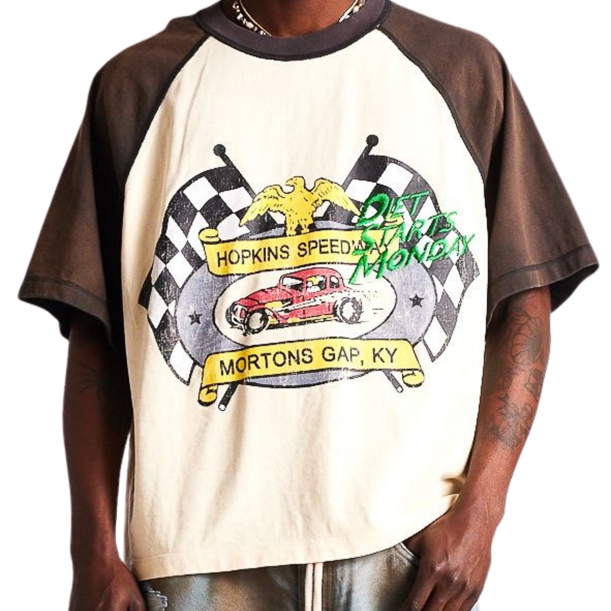 DSM "Mortons Gap Raglan" Tee- (Black/Antique White)