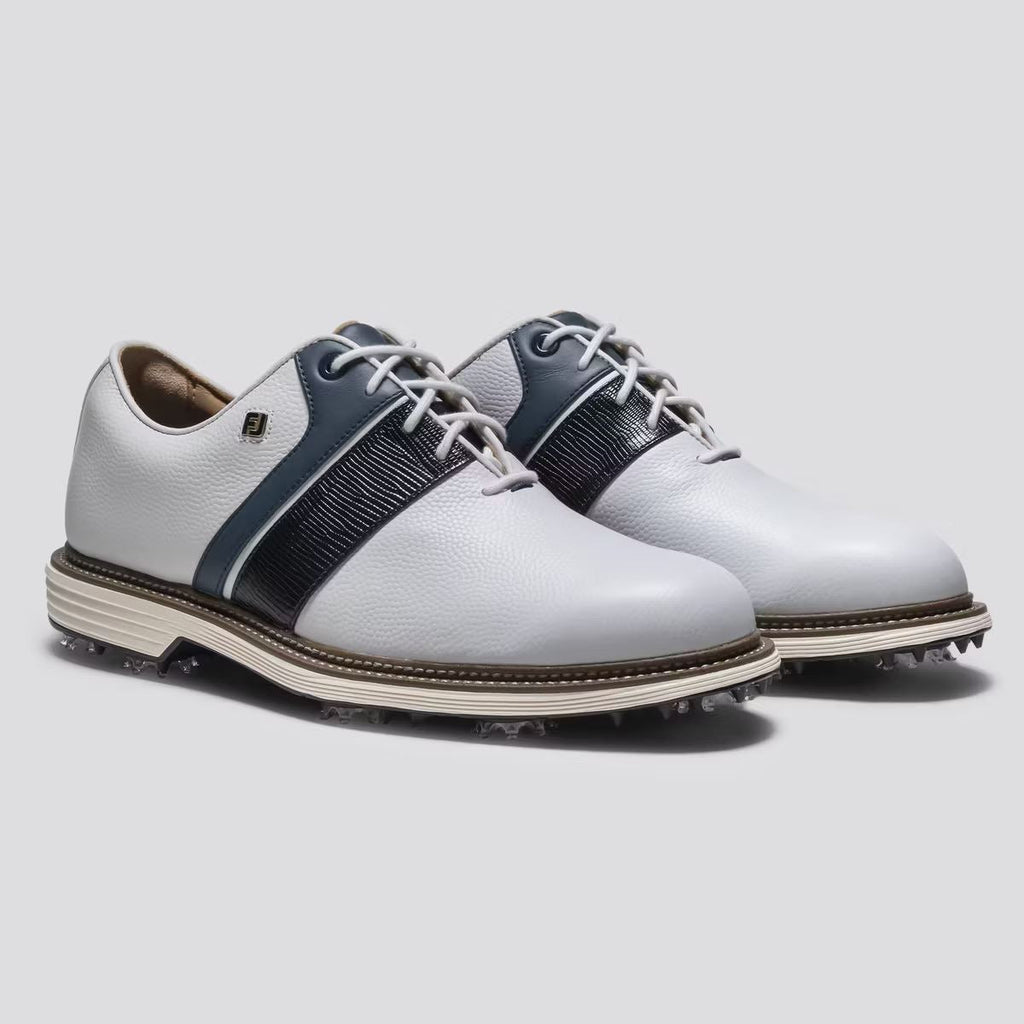 Premiere Series Packard Cleated Laced Golf Shoes White/Navy