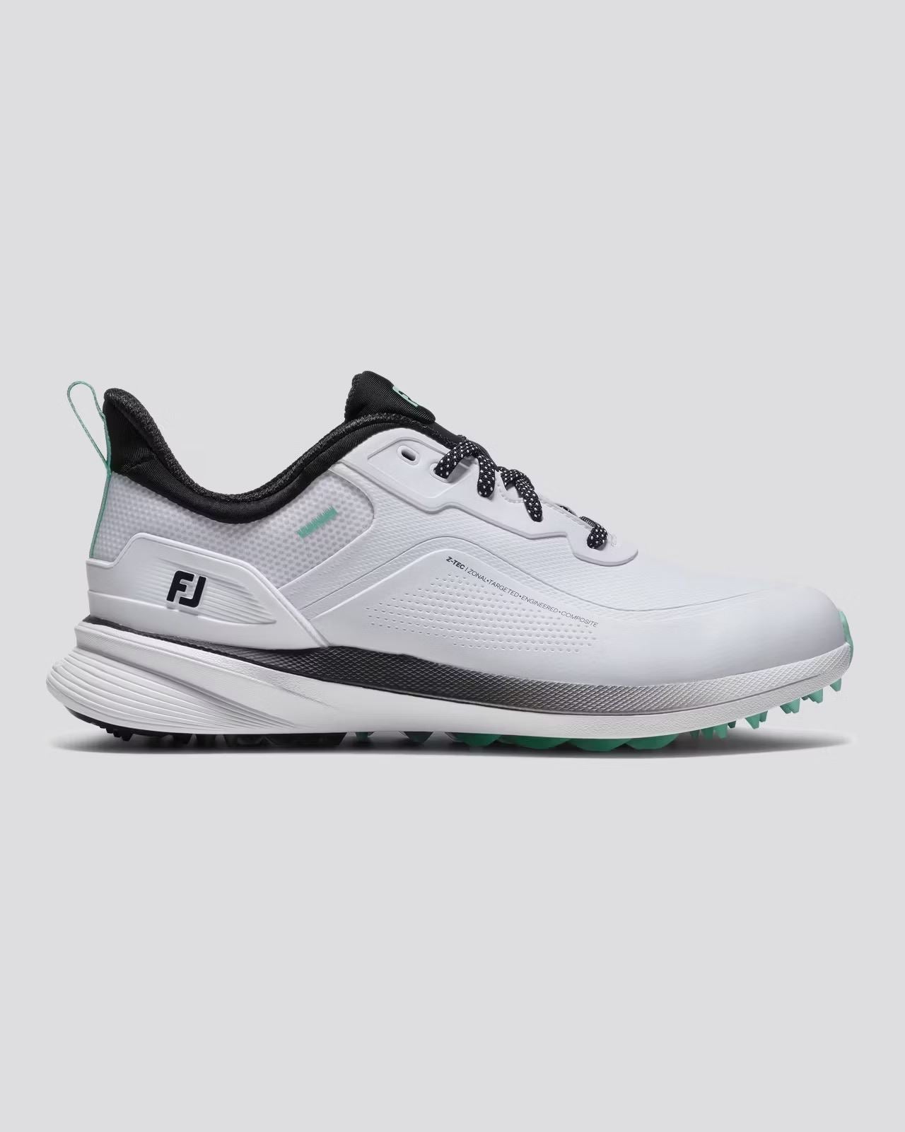 ProSL26 Spikeless Golf Shoes White/Black/Teal