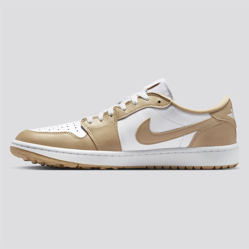 Air Jordan 1 Low Spikeless Golf Shoes White/Linen White