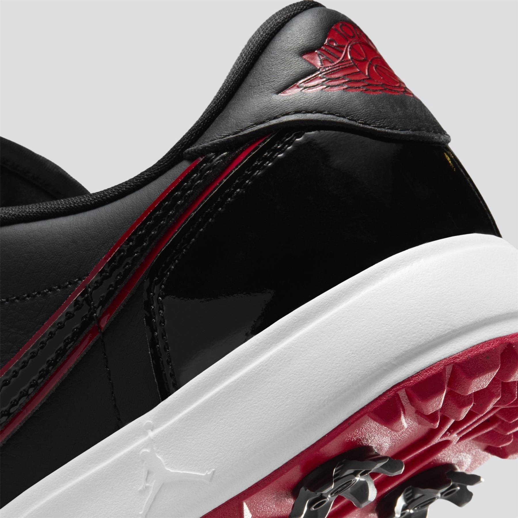 Air Jordan 1 Low G Spiked Golf Shoes Black/Varsity Red/White