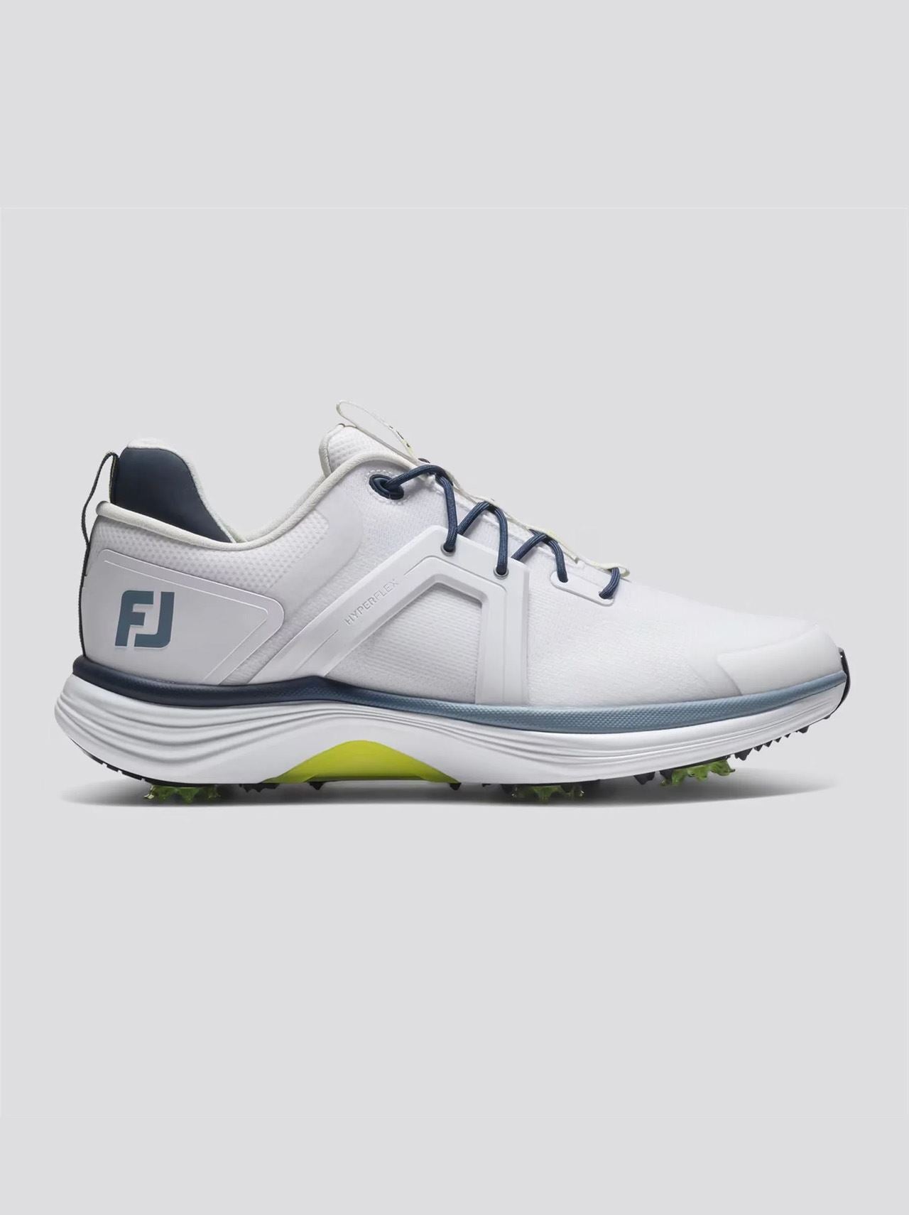 HyperFlex Cleated Laced Golf Shoes White/Blue/Lime