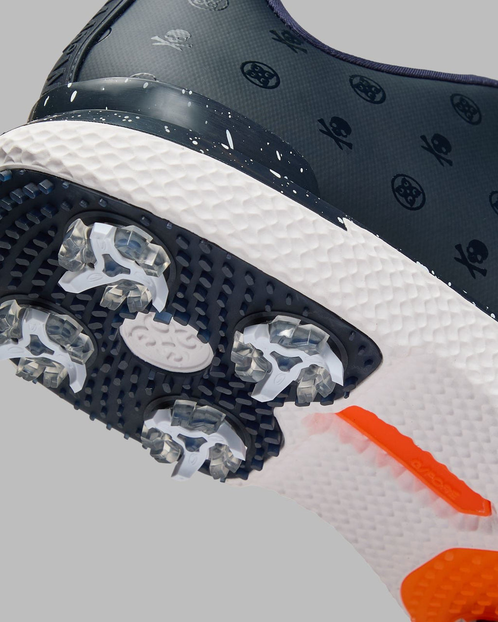 GALLIVAN2R G/LOCK Printed Skull & Tees Speckled Spiked Golf Shoes Twilight