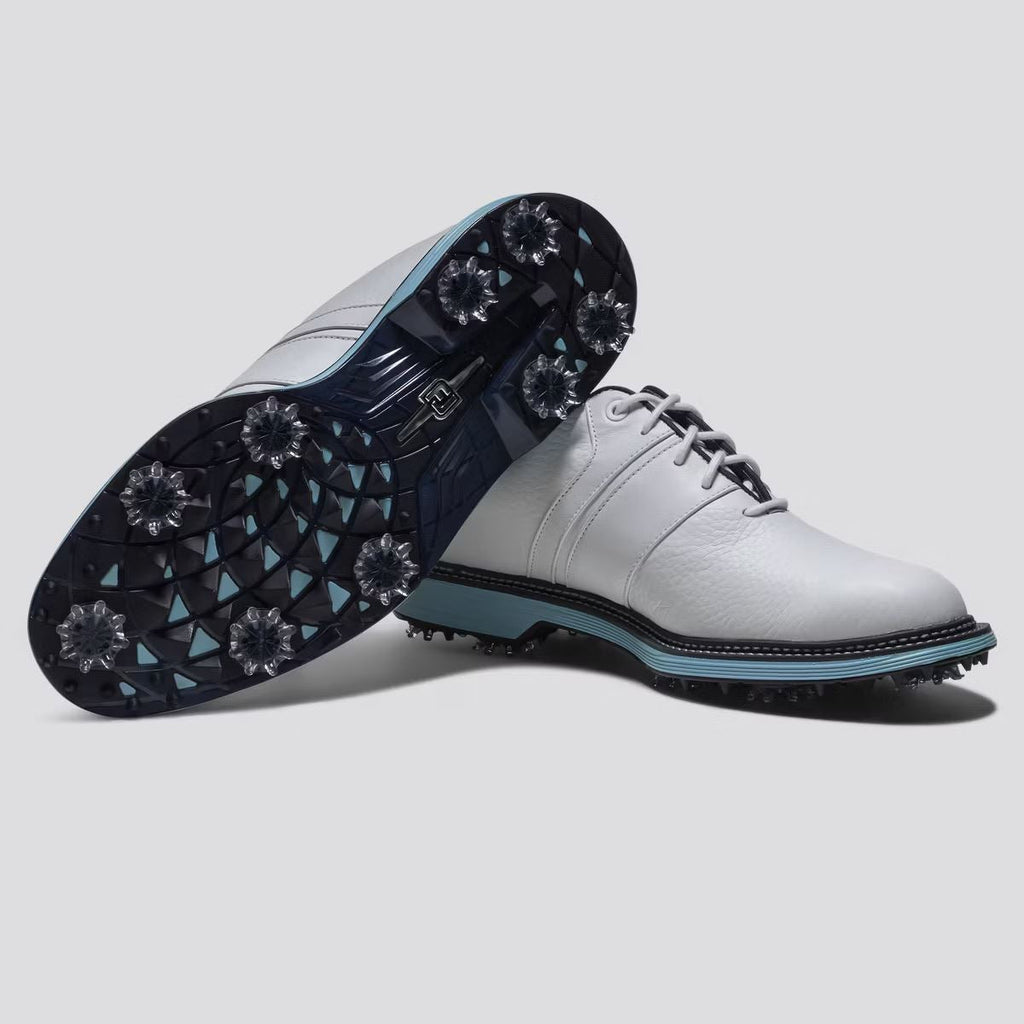 Premiere Series Packard Cleated Laced Golf Shoes White/Navy/Blue