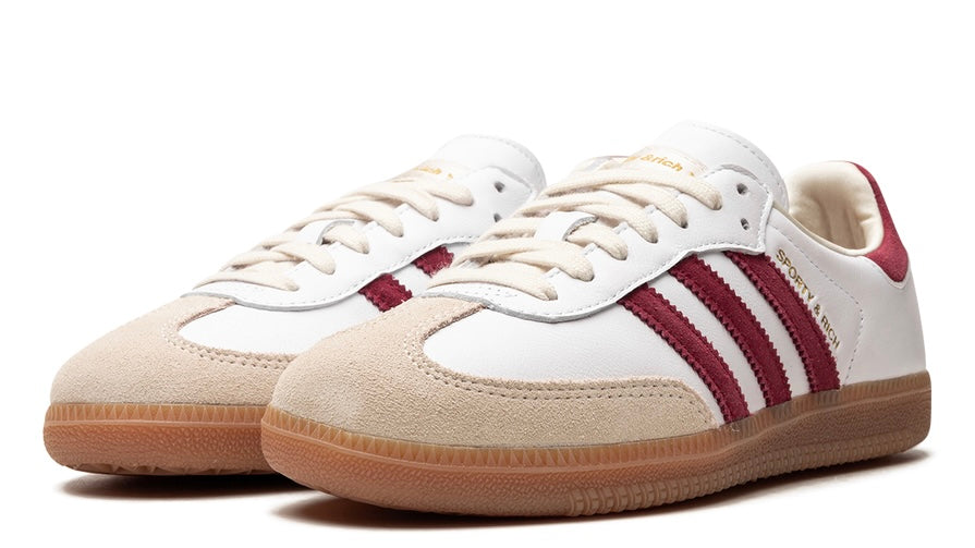 adidas Samba Sporty & Rich White Collegiate Burgundy