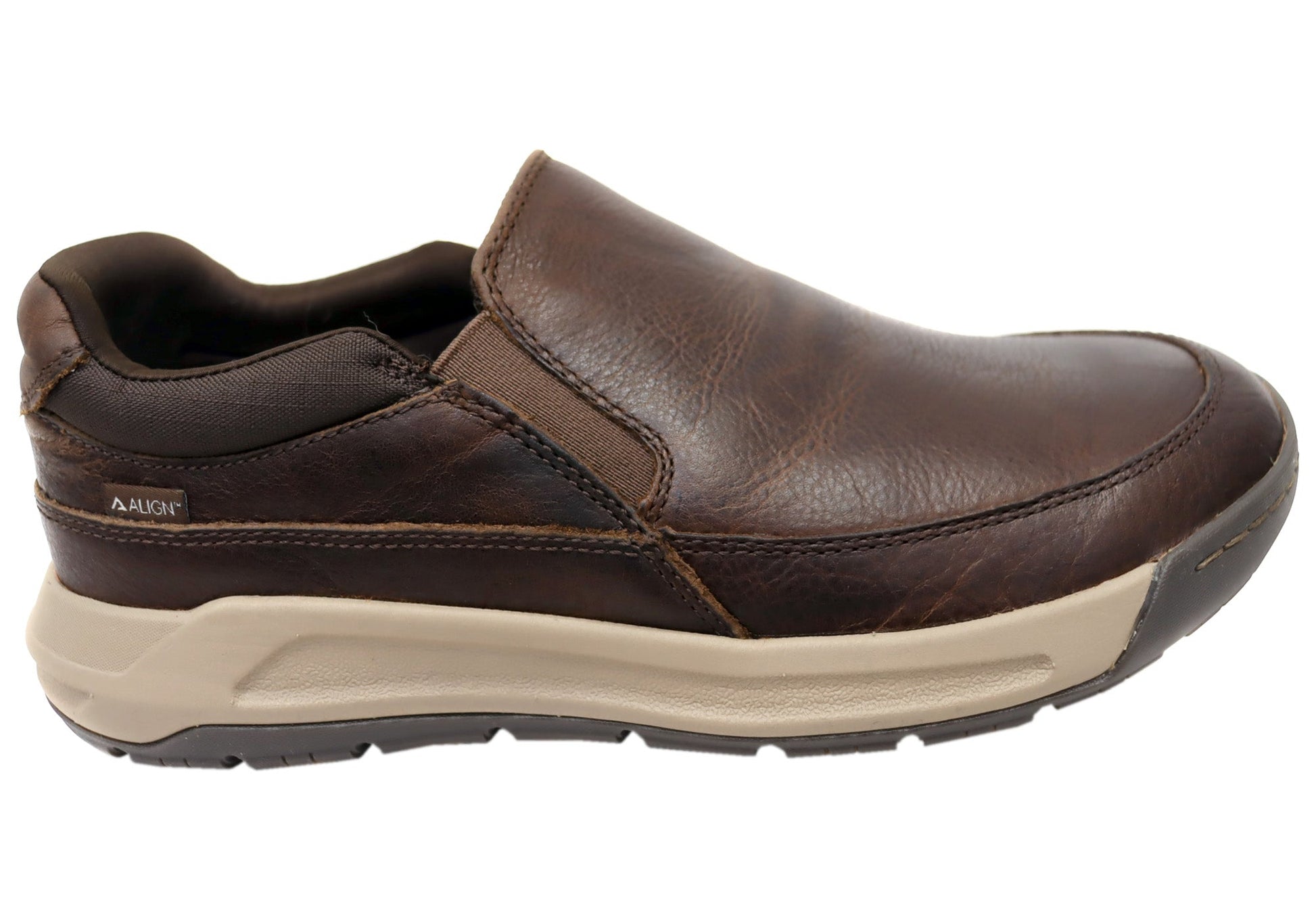 Align Elliott Mens Supportive Leather Wide Fit Comfort Slip On Shoes