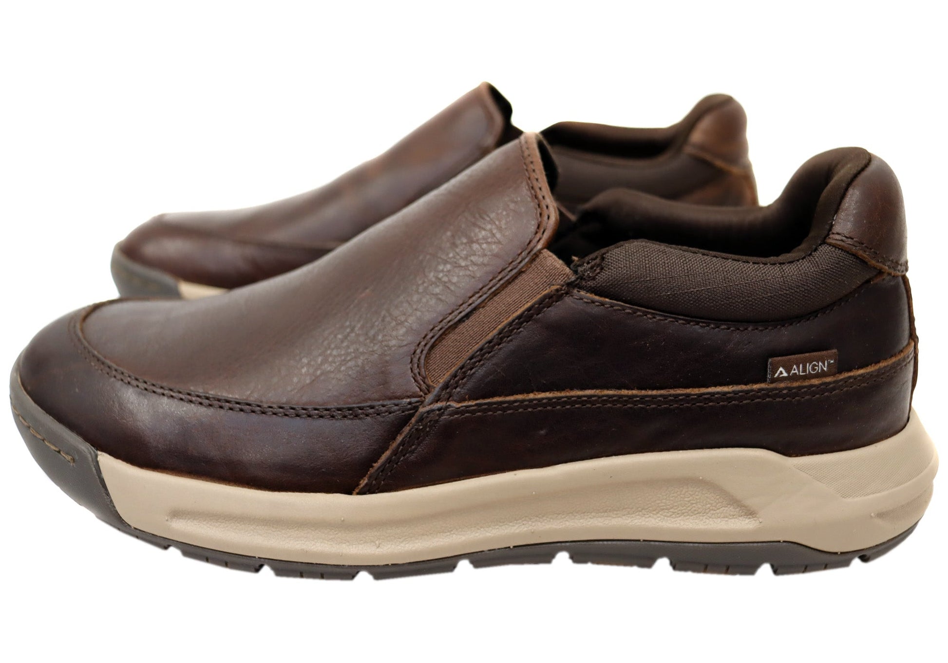 Align Elliott Mens Supportive Leather Wide Fit Comfort Slip On Shoes
