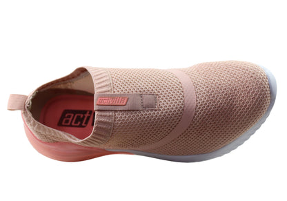 Actvitta Tempo Womens Cushioned Slip On Active Shoes Made In Brazil