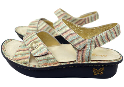 Alegria Kelsi Womens Comfortable Leather Sandals Spumoni