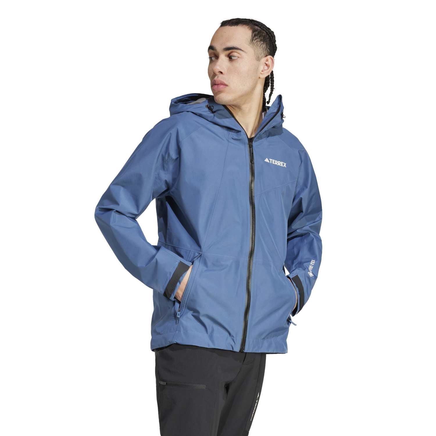 Adidas Men Terrex XPERIOR GORE-TEX Paclite Rain Jacket Wonder Steel