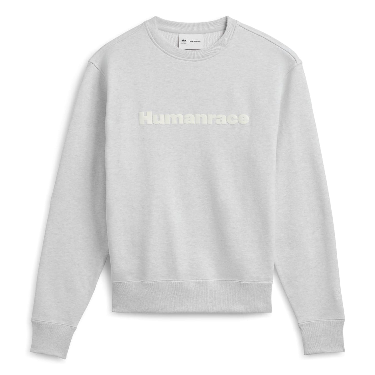 Adidas Originals Unisex PW Pharrell Williams Humanrace Basics Crew Light Grey HS4833