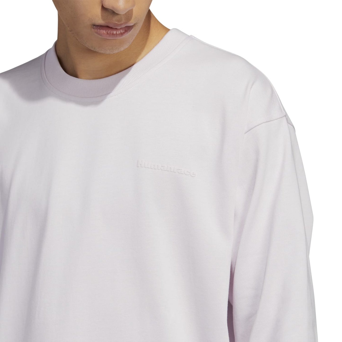 Adidas Originals Unisex PW Pharrell Williams Humanrace Basics Long Sleeve Tee Almost Pink HN3436
