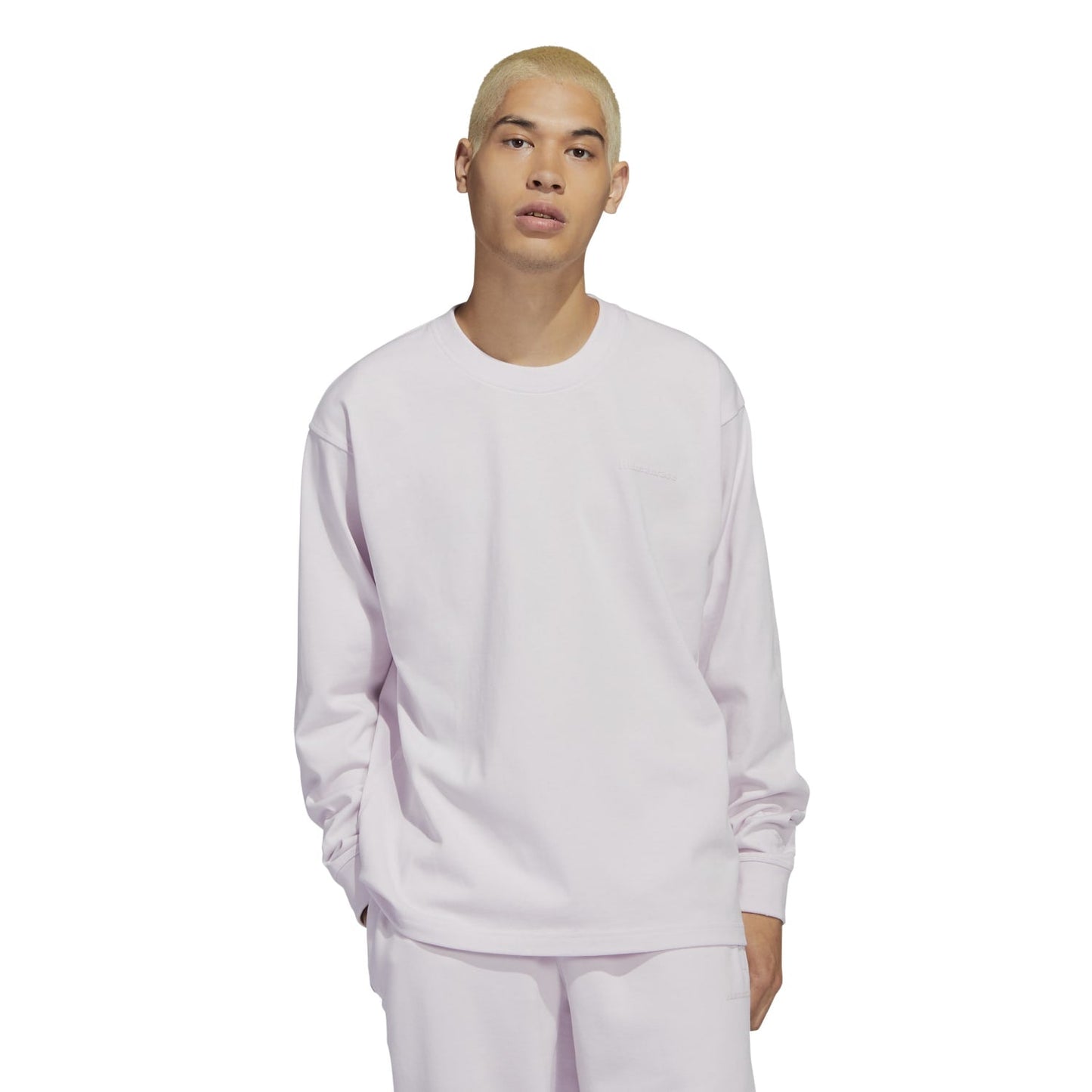 Adidas Originals Unisex PW Pharrell Williams Humanrace Basics Long Sleeve Tee Almost Pink HN3436