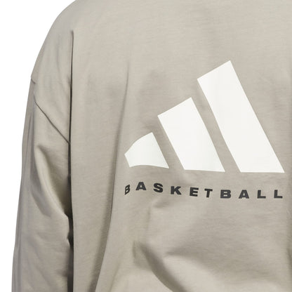 Adidas Unisex Adidas Basketball LS Tee Brown JD6130