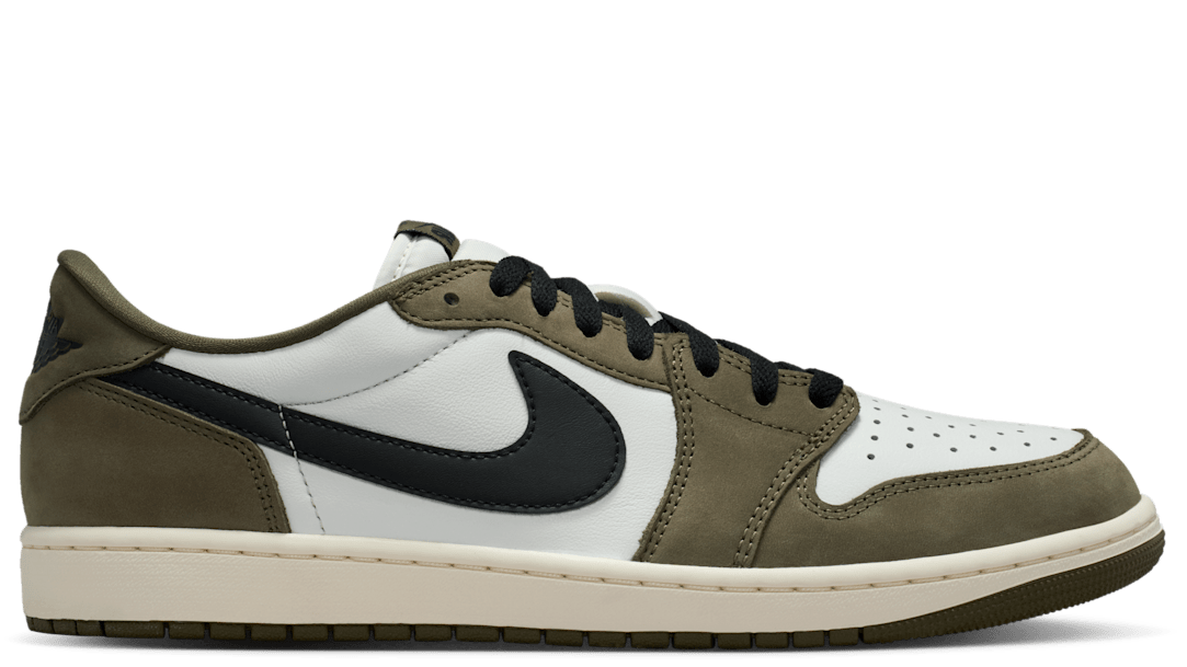 Jordan 1 Retro Low Medium Olive Summit White Sail Black