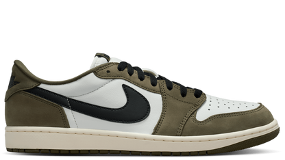 Jordan 1 Retro Low Medium Olive Summit White Sail Black