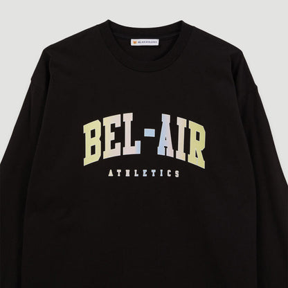 Bel-Air Athletics Men College L/S T-Shirt Pastel Black