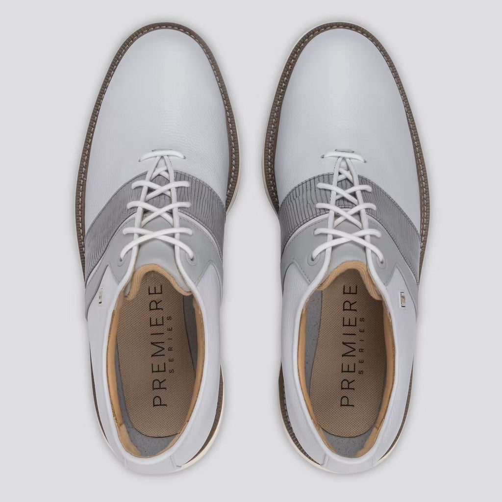 Premiere Series Packard Cleated Laced Golf Shoes White/Grey/Navy