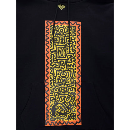 Diamond Supply Co Men x Disney Mickey Mouse x Keith Haring Mickey Meets Haring Hoodie Black DSCMTG101-BLK