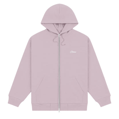 Dime Cursive Small Logo Zip Hoodie Mauve