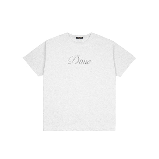 Dime Cursive T-Shirt Ash