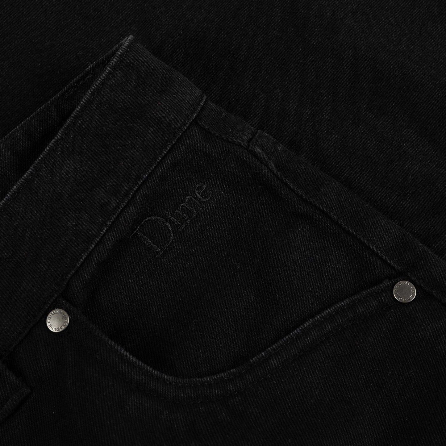 Dime Men Classic Baggy Denim Pants Black