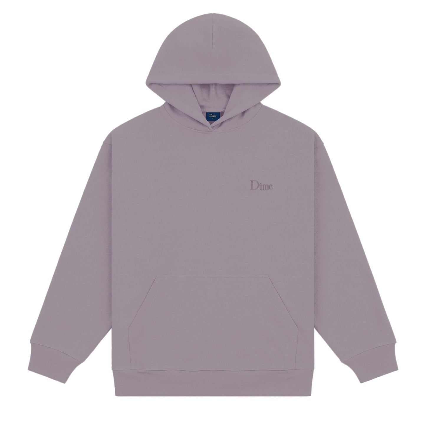 Dime Men Classic Small Logo Hoodie Plum Gray