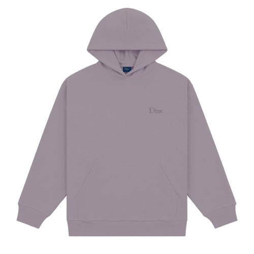 Dime Men Classic Small Logo Hoodie Plum Gray
