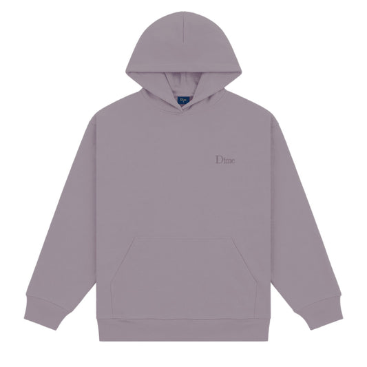 Dime Men Classic Small Logo Hoodie Plum Gray
