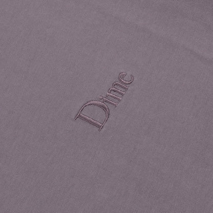 Dime Men Classic Small Logo Hoodie Plum Gray