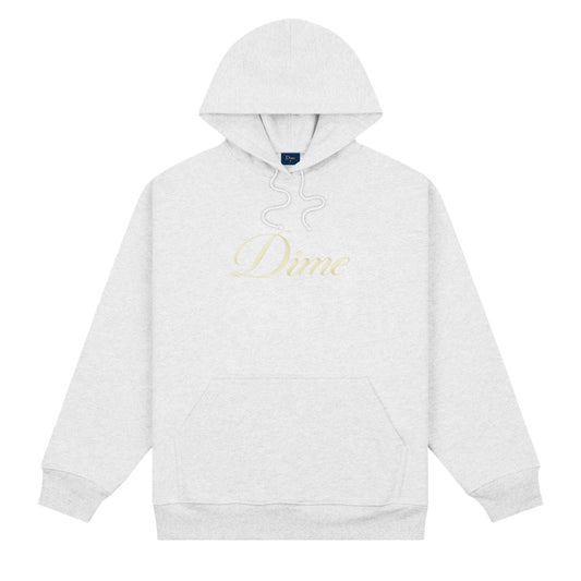 Dime Men Cursive Logo Hoodie Ash