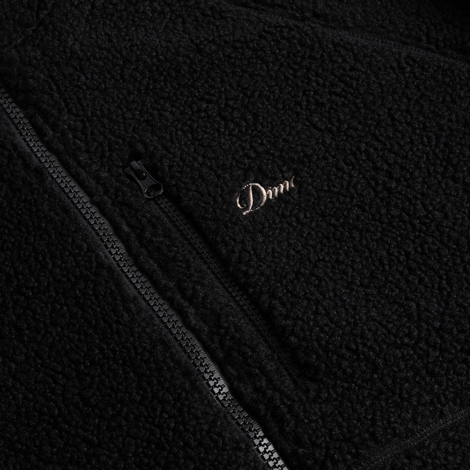 Dime Men Polar Fleece Sherpa Zip Black