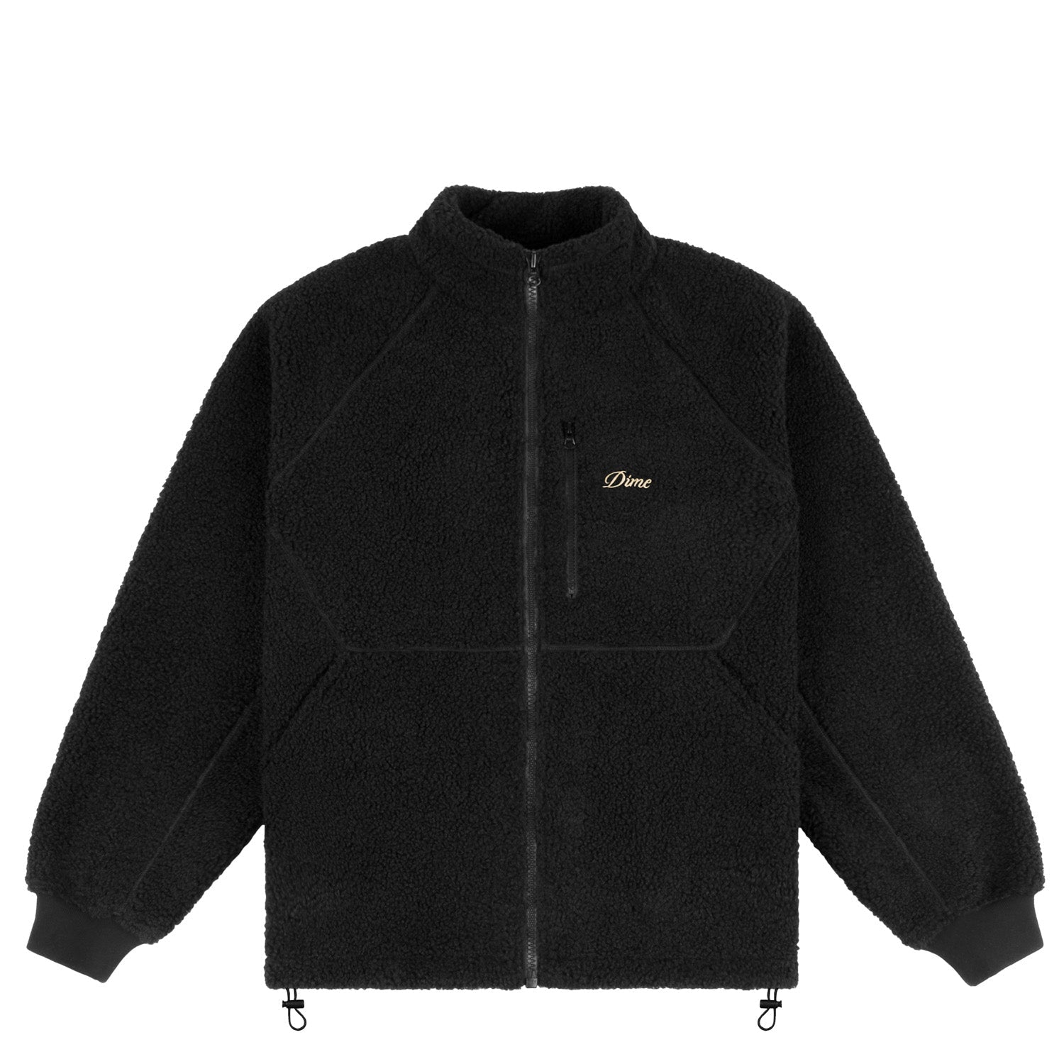 Dime Men Polar Fleece Sherpa Zip Black